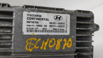 2011-2014 Hyundai Sonata PCM Engine Control Computer ECU ECM PCU OEM P/N:39101-2G661 39111-2G661 Fits Fits 2011 2012 2013 2014 OEM Used Auto Parts