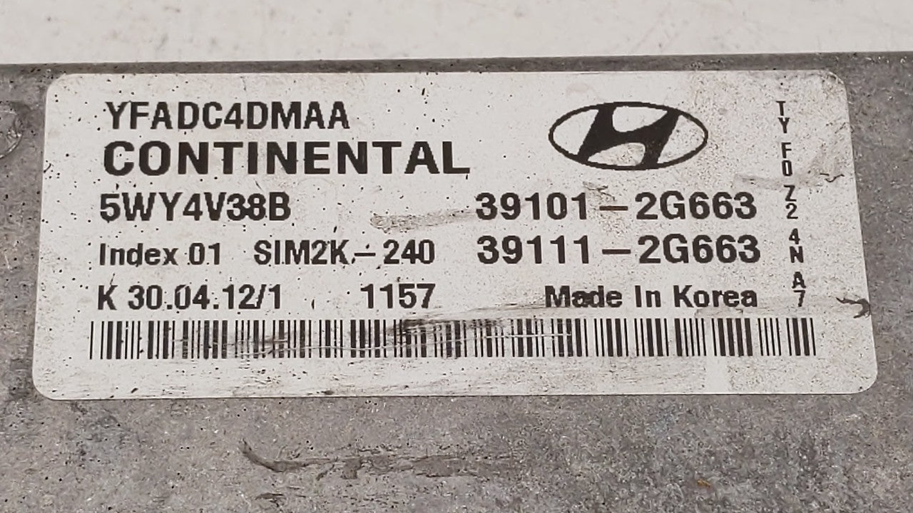 2011-2014 Hyundai Sonata PCM Engine Control Computer ECU ECM PCU OEM P/N:39111-2G671 39101-2G671 Fits Fits 2011 2012 2013 20