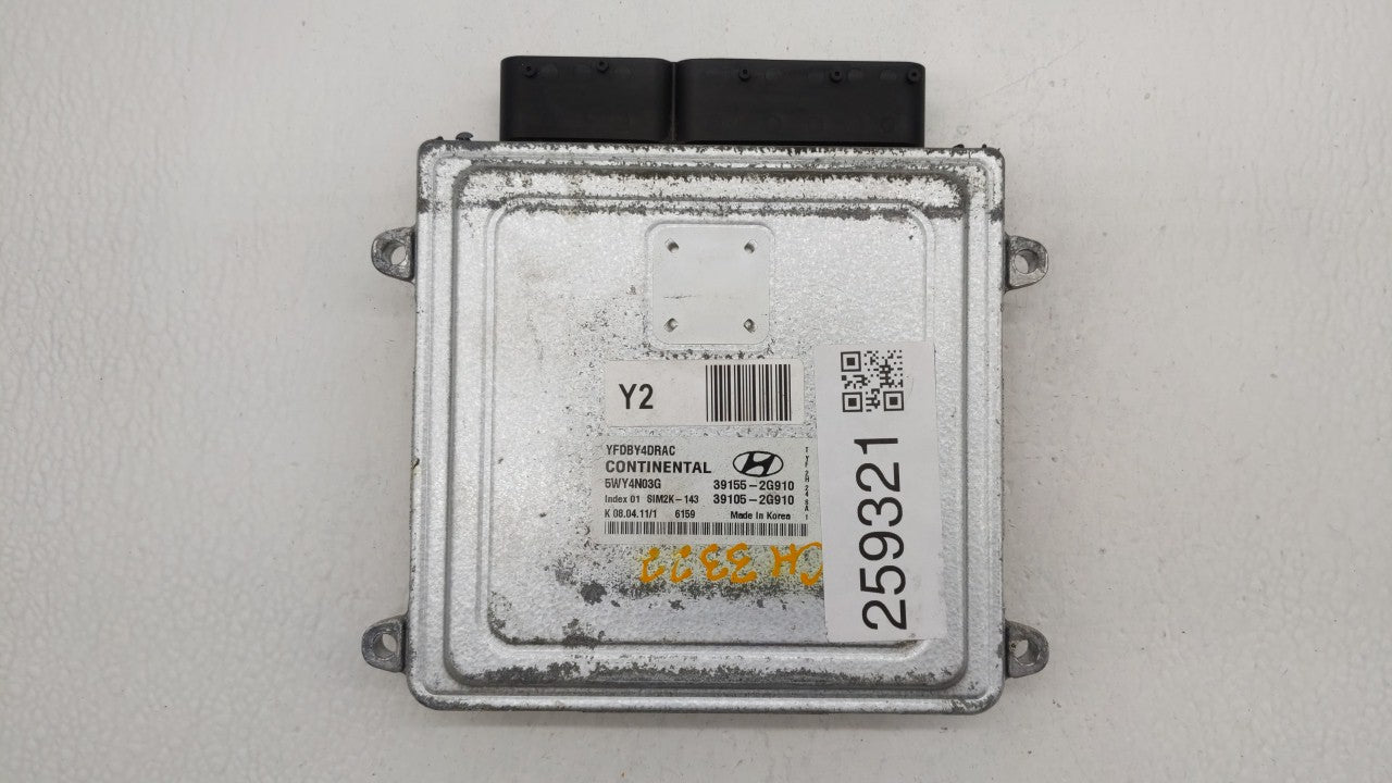 2011-2015 Hyundai Sonata PCM Engine Control Computer ECU ECM PCU OEM P/N:39155-2G916 39105-2G916 Fits OEM Used Auto Parts - 