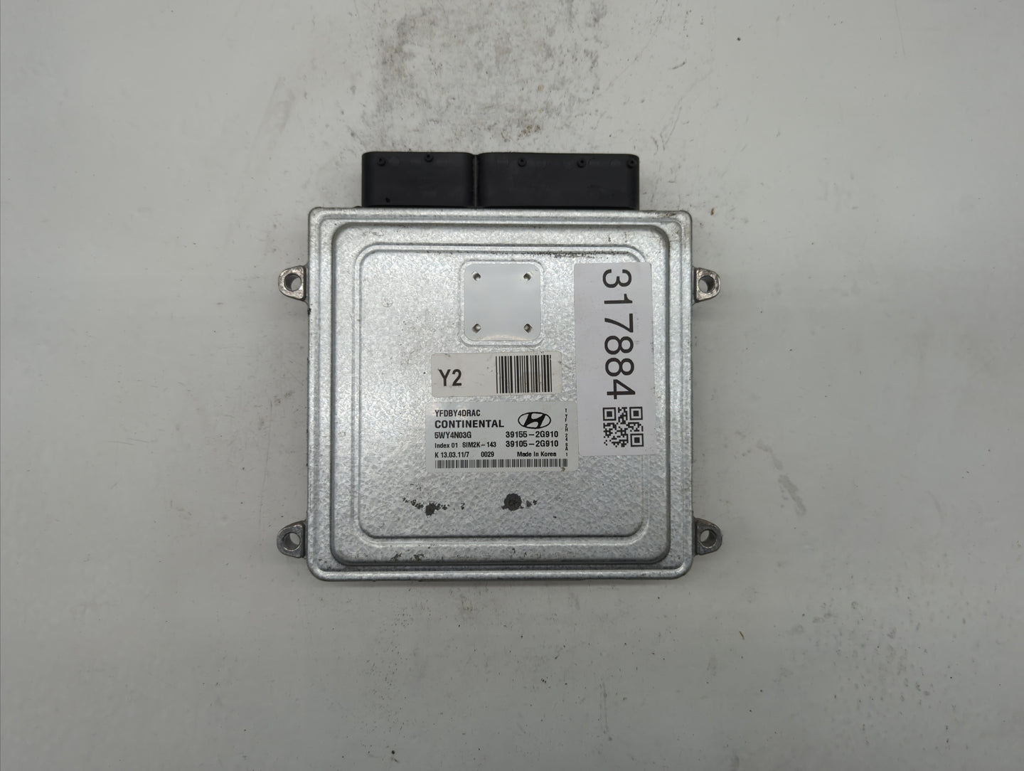 2011-2015 Hyundai Sonata PCM Engine Control Computer ECU ECM PCU OEM P/N:39155-2G916 39105-2G916 Fits OEM Used Auto Parts - 