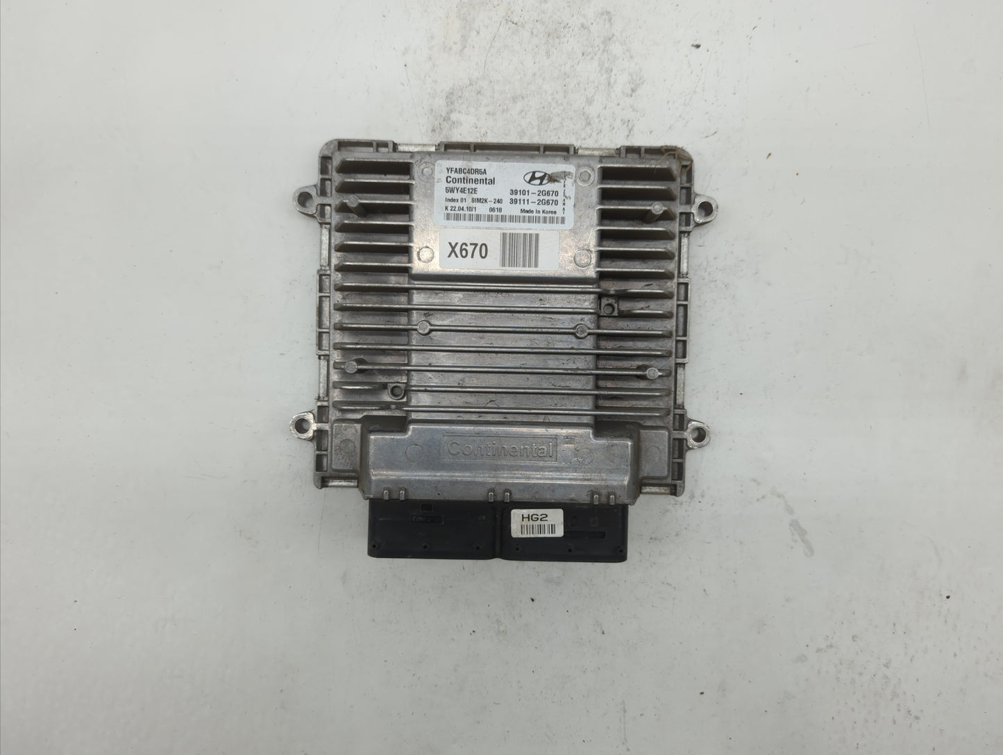 2011 Hyundai Sonata PCM Engine Control Computer ECU ECM PCU OEM P/N:39101-2G670 39111-2G670 Fits OEM Used Auto Parts - Oemus