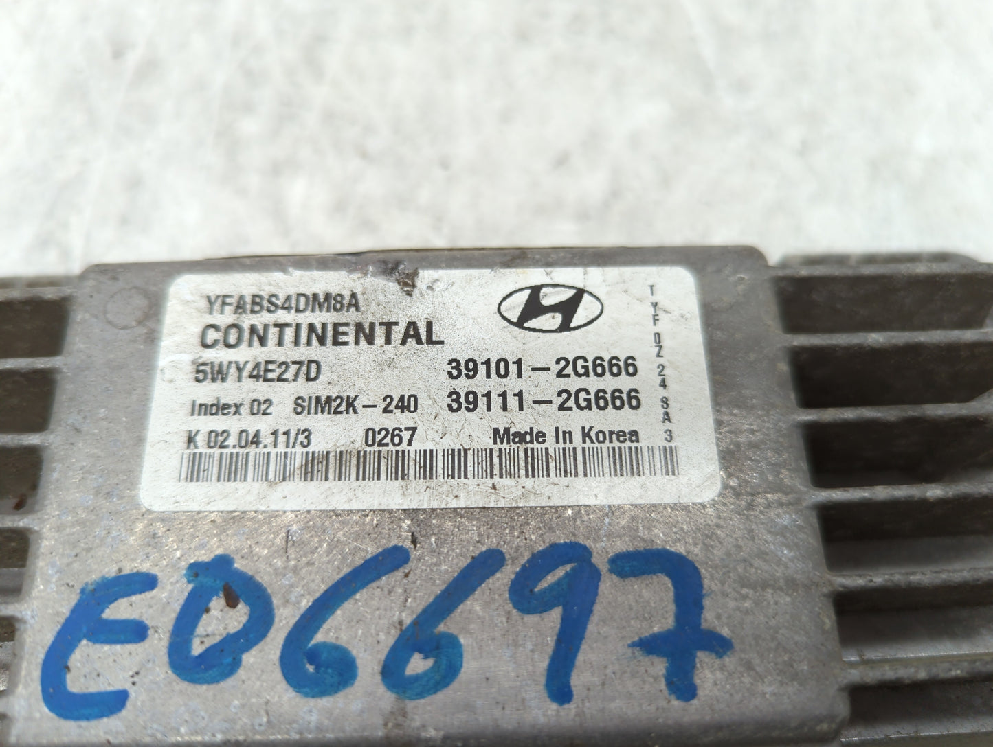 2011-2014 Hyundai Sonata PCM Engine Control Computer ECU ECM PCU OEM P/N:39111-2G669 39101-2G667 Fits Fits 2011 2012 2013 20