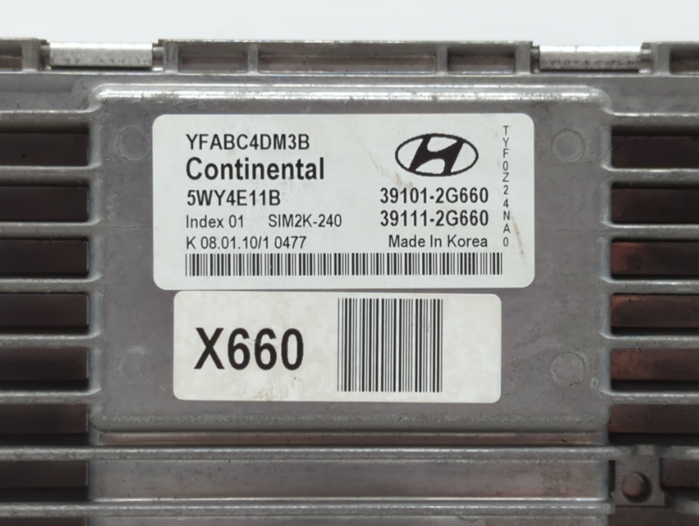 2011-2014 Hyundai Sonata PCM Engine Control Computer ECU ECM PCU OEM P/N:39111-2G660 39101-2G660 Fits Fits 2011 2012 2013 20