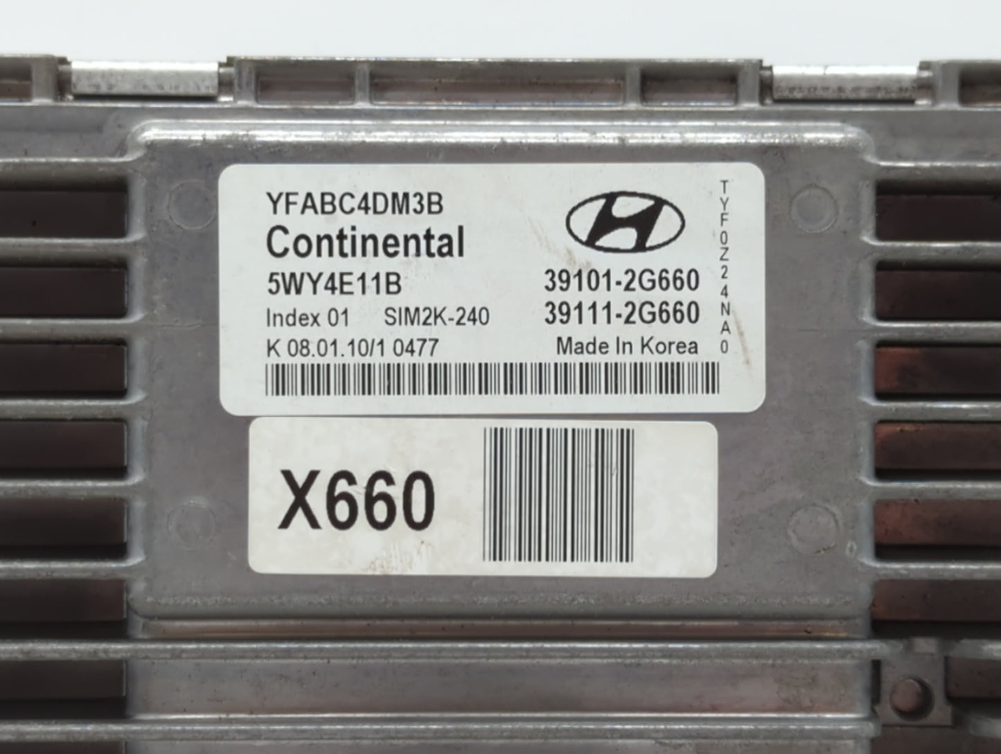 2011-2014 Hyundai Sonata PCM Engine Control Computer ECU ECM PCU OEM P/N:39111-2G660 39101-2G660 Fits Fits 2011 2012 2013 20