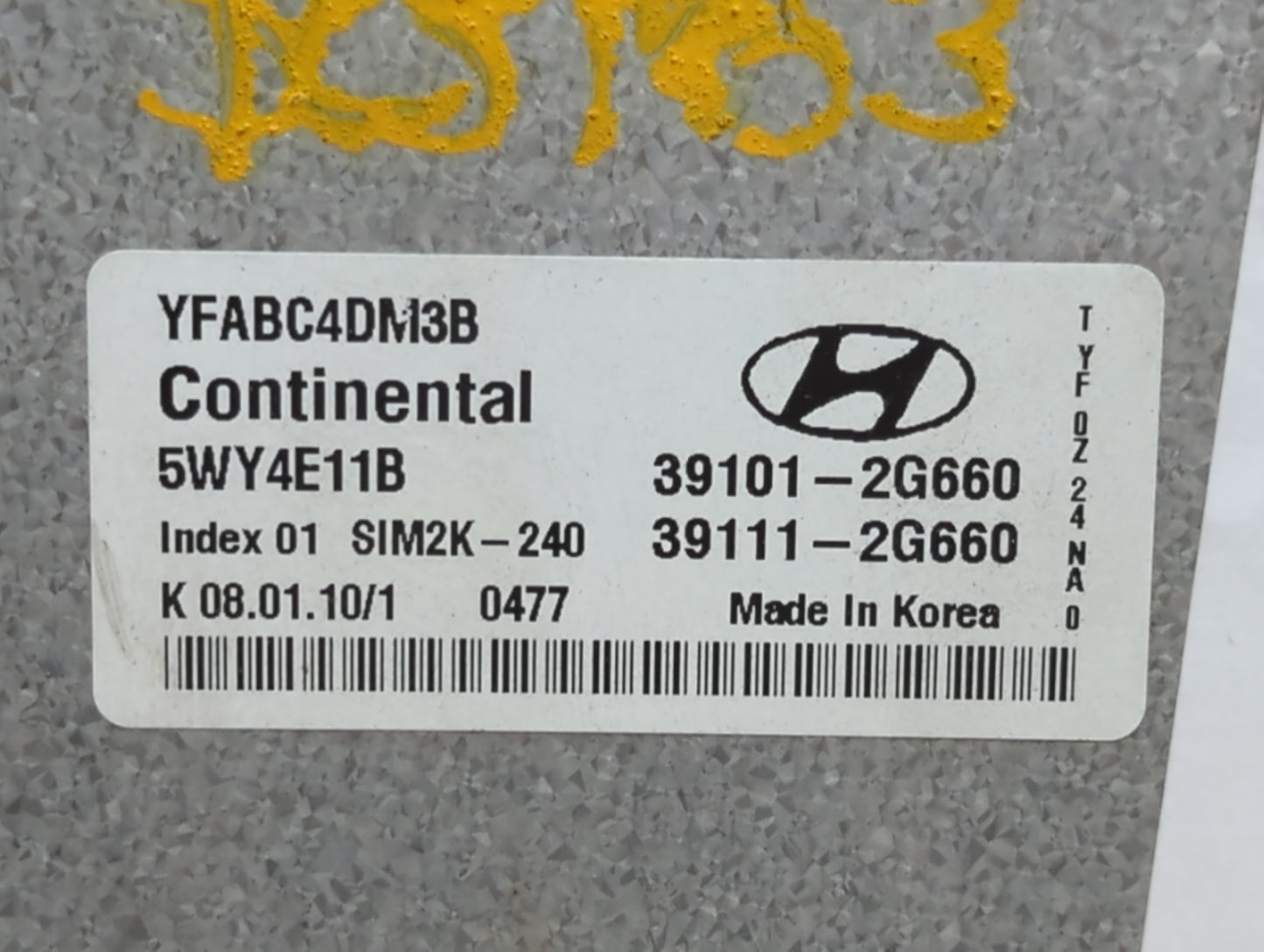 2011-2014 Hyundai Sonata PCM Engine Control Computer ECU ECM PCU OEM P/N:39111-2G660 39101-2G660 Fits Fits 2011 2012 2013 20