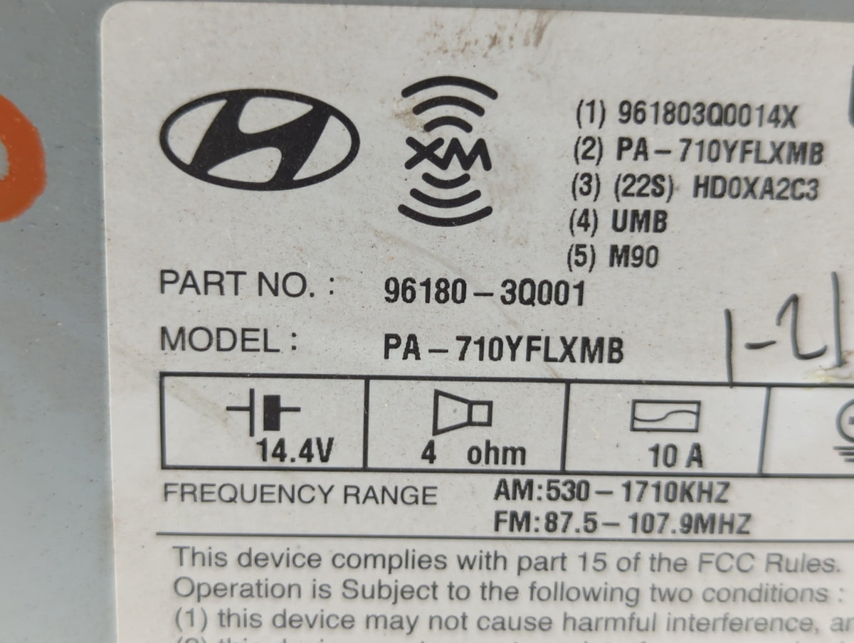 2011-2011 Hyundai Sonata Am Fm Cd Player Radio Receiver 380623 - Oemusedautoparts1.com