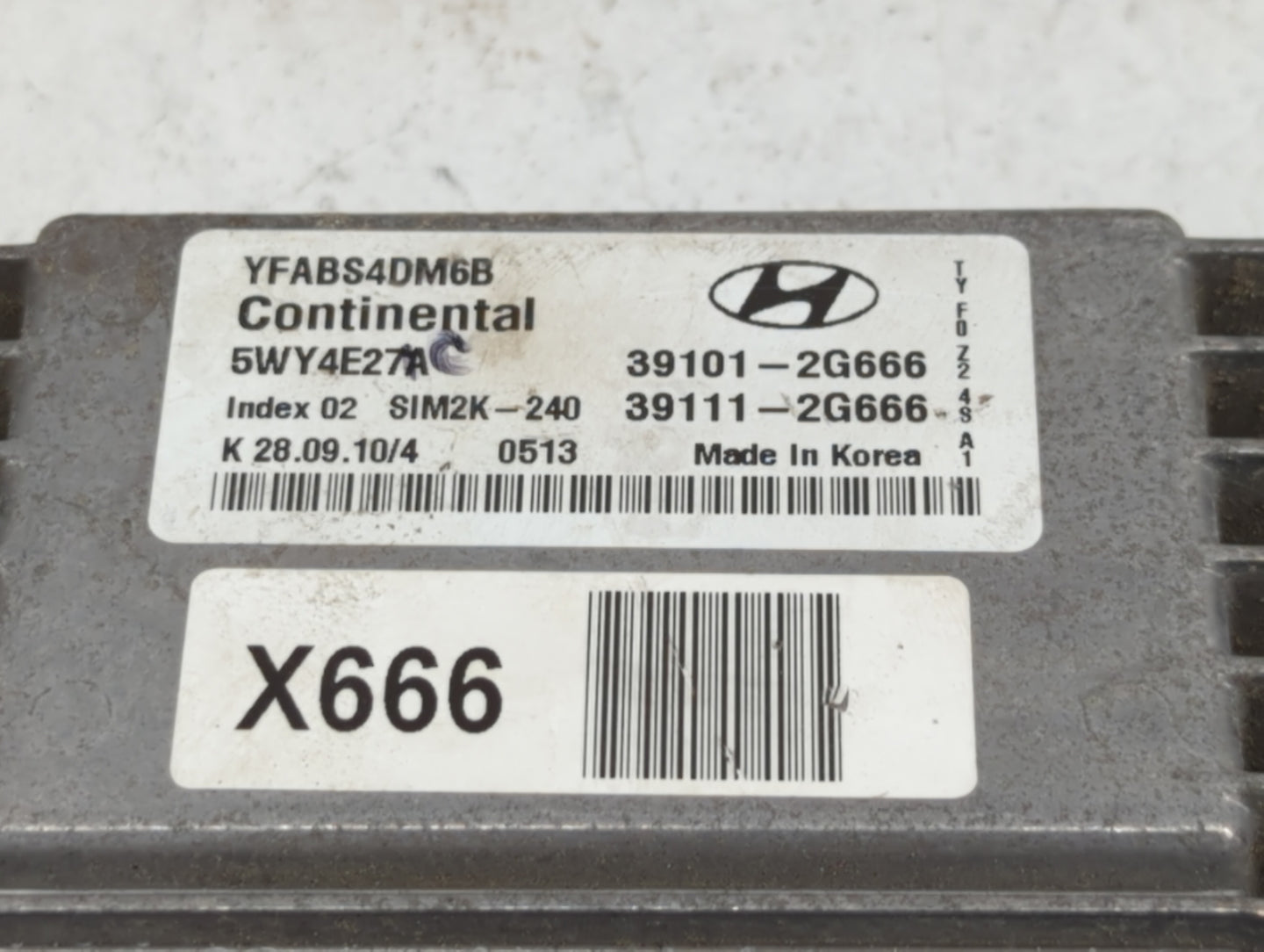 2011 Hyundai Sonata PCM Engine Control Computer ECU ECM PCU OEM P/N:39111-2G666 39101-2G666 Fits Fits 2009 OEM Used Auto Par