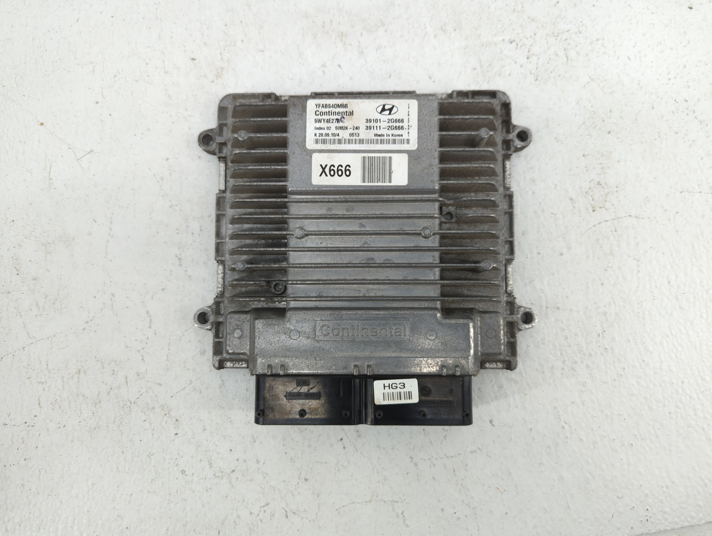 2011 Hyundai Sonata PCM Engine Control Computer ECU ECM PCU OEM P/N:39111-2G666 39101-2G666 Fits Fits 2009 OEM Used Auto Par