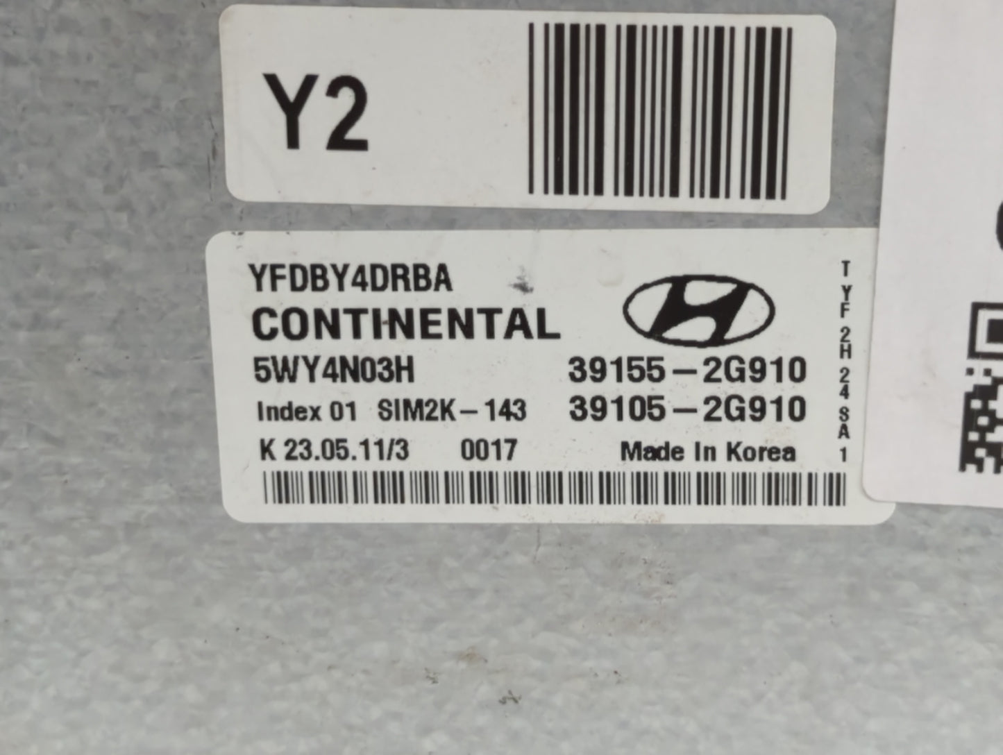 2011-2015 Hyundai Sonata PCM Engine Control Computer ECU ECM PCU OEM P/N:39105-2G910 39155-2G910 Fits OEM Used Auto Parts - 
