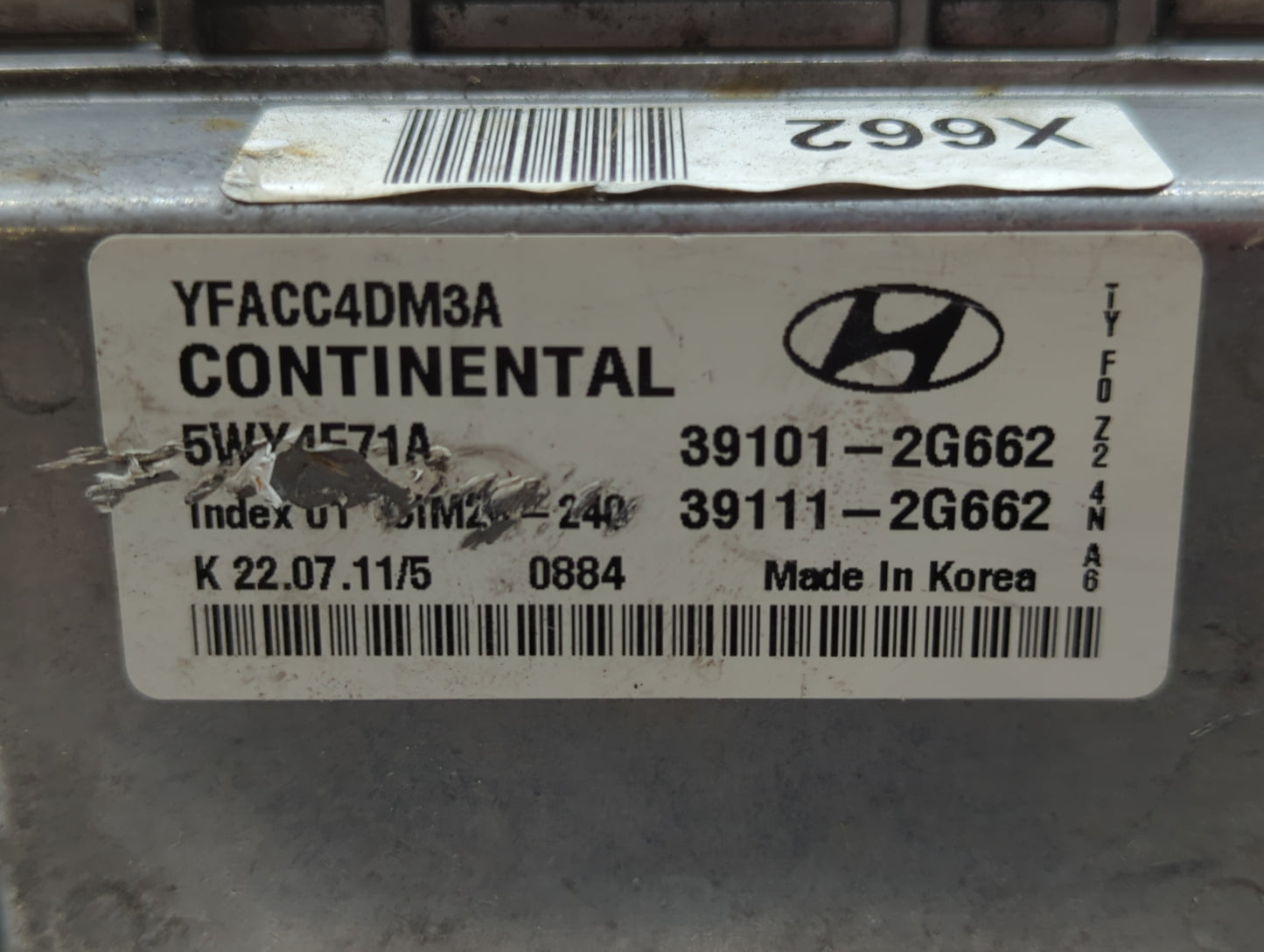 2011-2014 Hyundai Sonata PCM Engine Control Computer ECU ECM PCU OEM P/N:39111-2G663 39101-2G663 Fits Fits 2011 2012 2013 20
