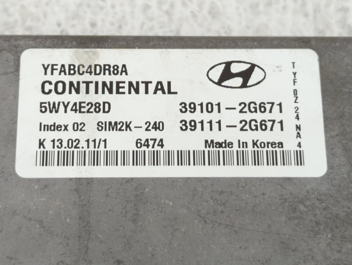 2011 Hyundai Sonata PCM Engine Control Computer ECU ECM PCU OEM P/N:39111-2G661 39101-2G661, 39111-2G660, 39101-2G660, 39101