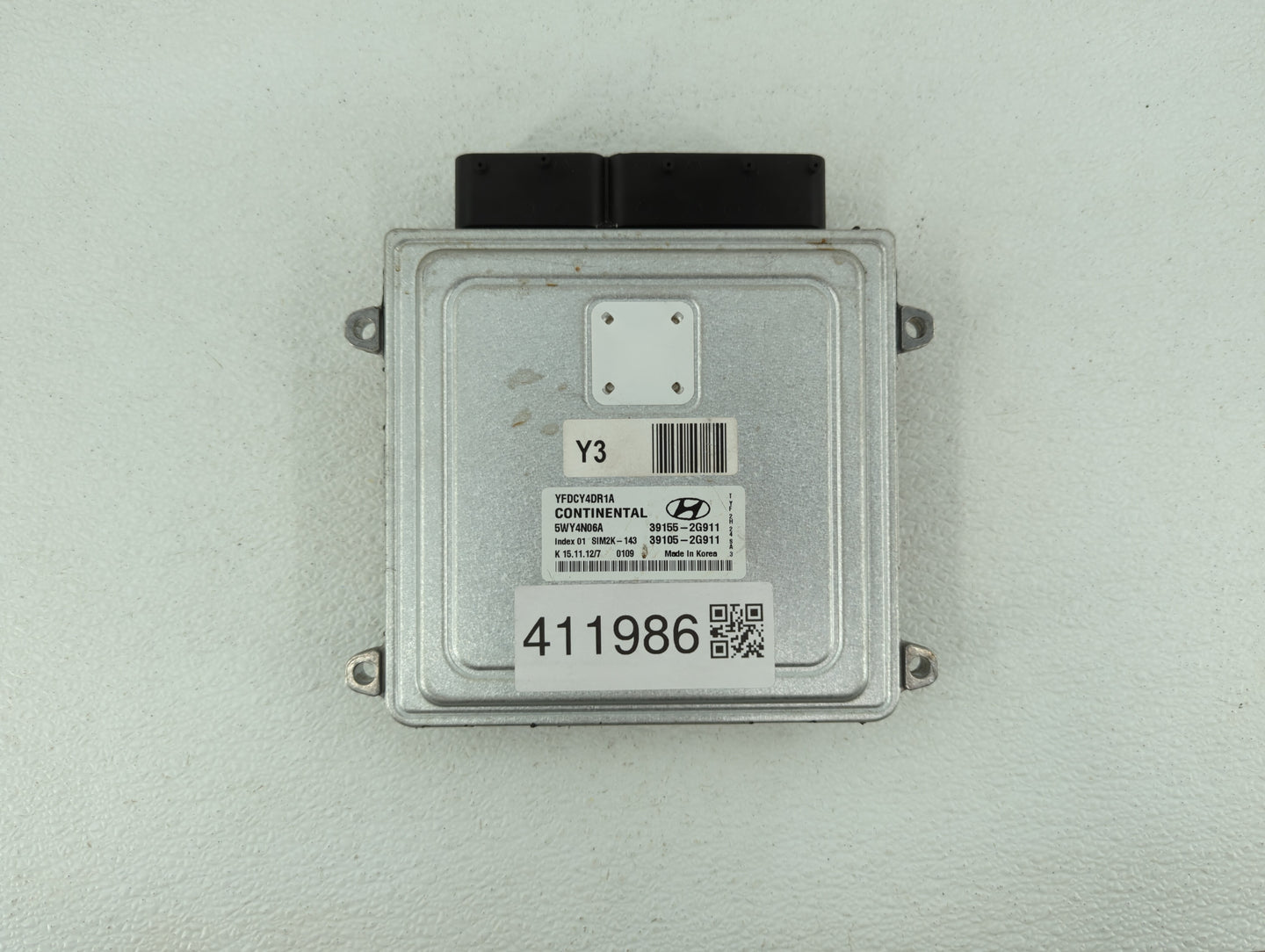 2011-2015 Hyundai Sonata PCM Engine Control Computer ECU ECM PCU OEM P/N:39105-2G913 39155-2G913 Fits OEM Used Auto Parts - 