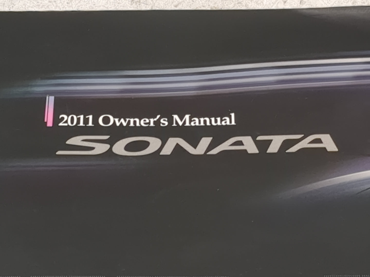 2011 Hyundai Sonata Owners Manual Book Guide P/N:A3SO-EU08G OEM Used Auto Parts - Oemusedautoparts1.com