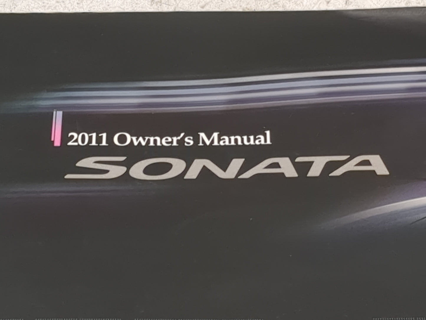 2011 Hyundai Sonata Owners Manual Book Guide P/N:A3SO-EU08G OEM Used Auto Parts - Oemusedautoparts1.com