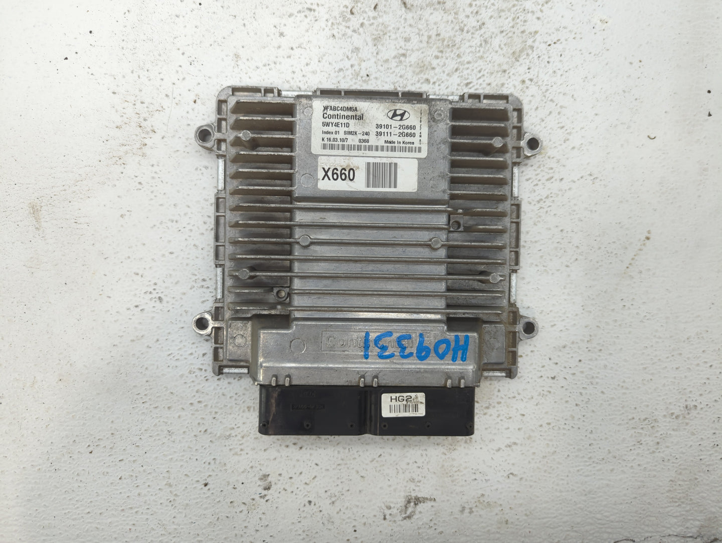 2011 Hyundai Sonata PCM Engine Control Computer ECU ECM PCU OEM P/N:39111-2G660 39101-2G660, 39111-2G661, 39101-2G661 Fits O