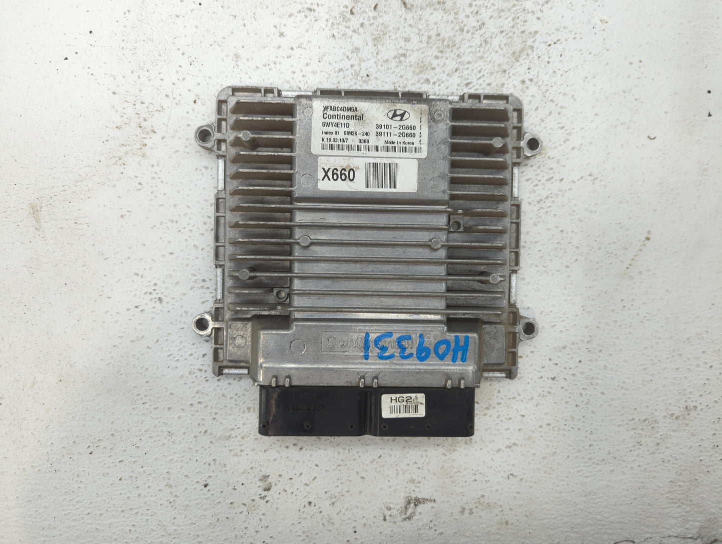 2011 Hyundai Sonata PCM Engine Control Computer ECU ECM PCU OEM P/N:39111-2G660 39101-2G660, 39111-2G661, 39101-2G661 Fits O