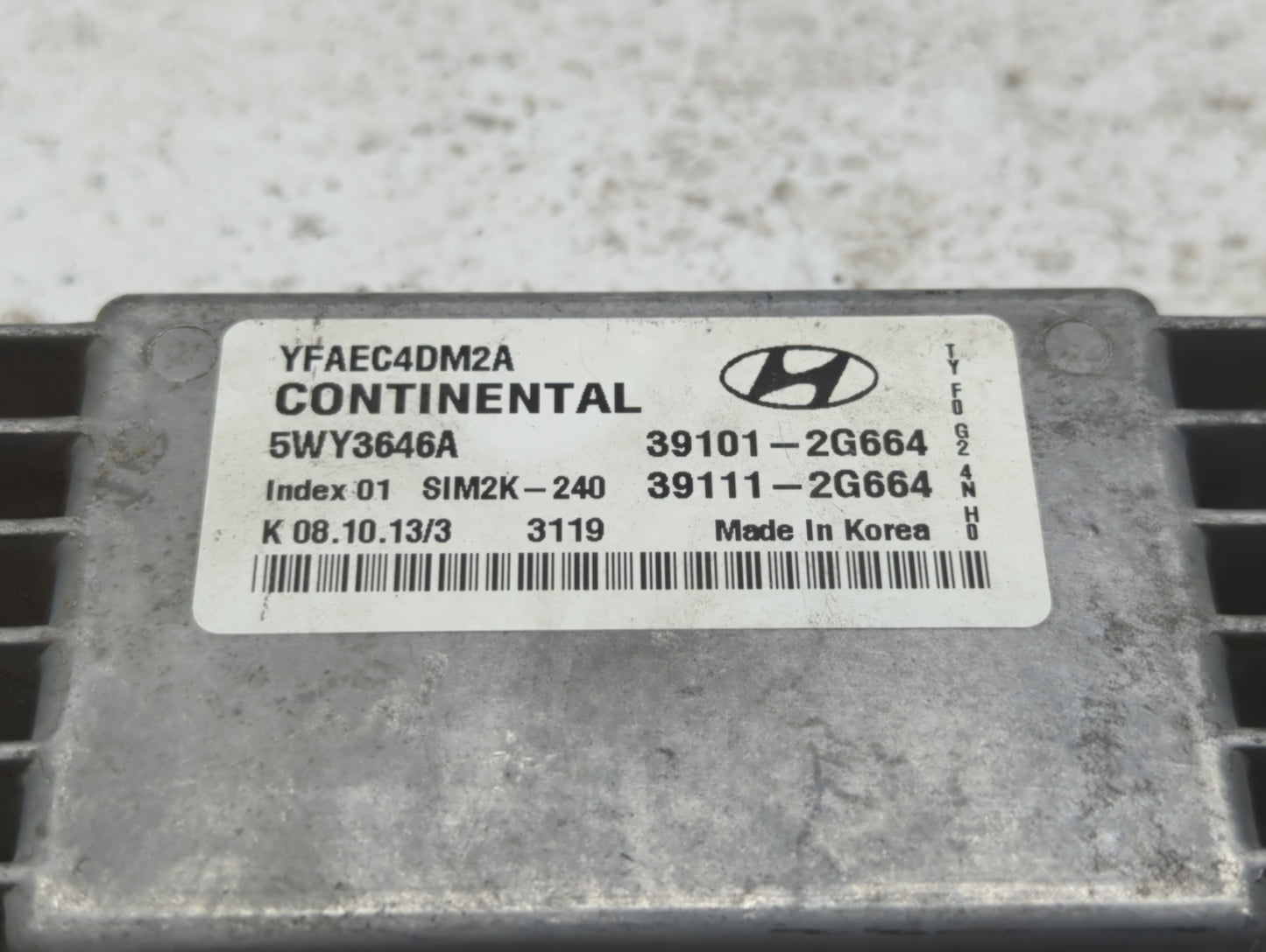 2011-2014 Hyundai Sonata PCM Engine Control Computer ECU ECM PCU OEM P/N:39111-2G662 39111-2G663 Fits Fits 2011 2012 2013 20