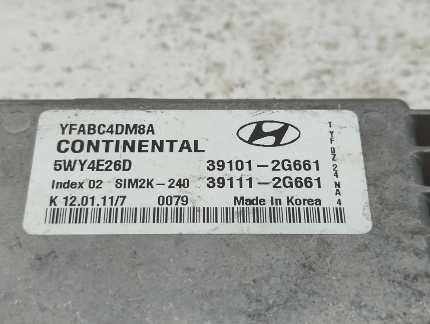 2011-2014 Hyundai Sonata PCM Engine Control Computer ECU ECM PCU OEM P/N:39111-2G662 39111-2G663 Fits Fits 2011 2012 2013 20