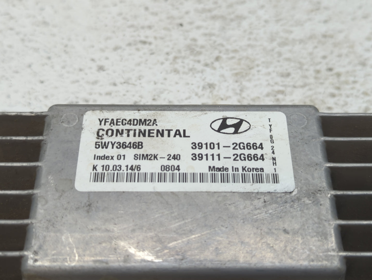 2011-2014 Hyundai Sonata PCM Engine Control Computer ECU ECM PCU OEM P/N:39111-2G662 39111-2G663 Fits Fits 2011 2012 2013 20