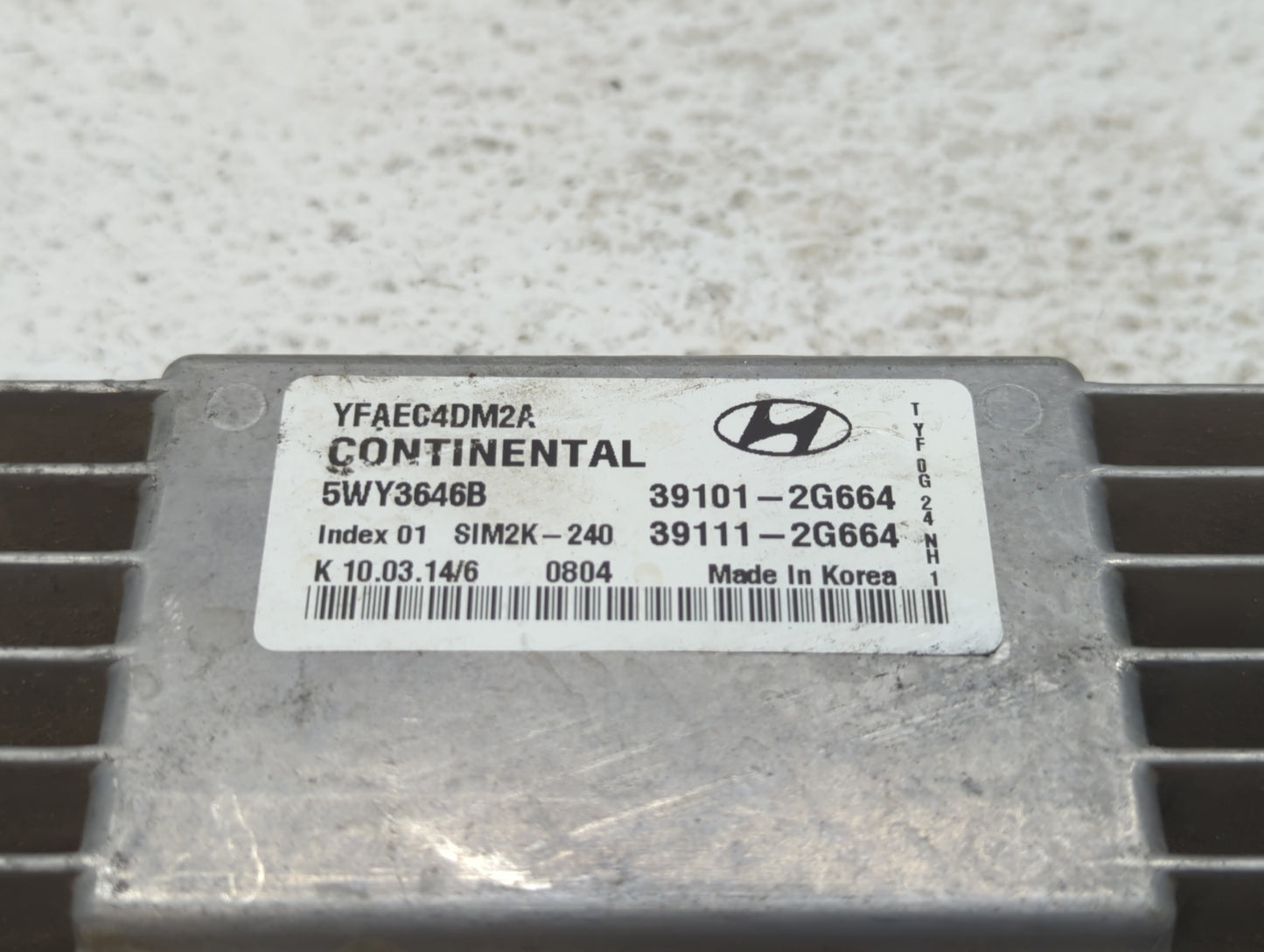 2011-2014 Hyundai Sonata PCM Engine Control Computer ECU ECM PCU OEM P/N:39111-2G662 39111-2G663 Fits Fits 2011 2012 2013 20