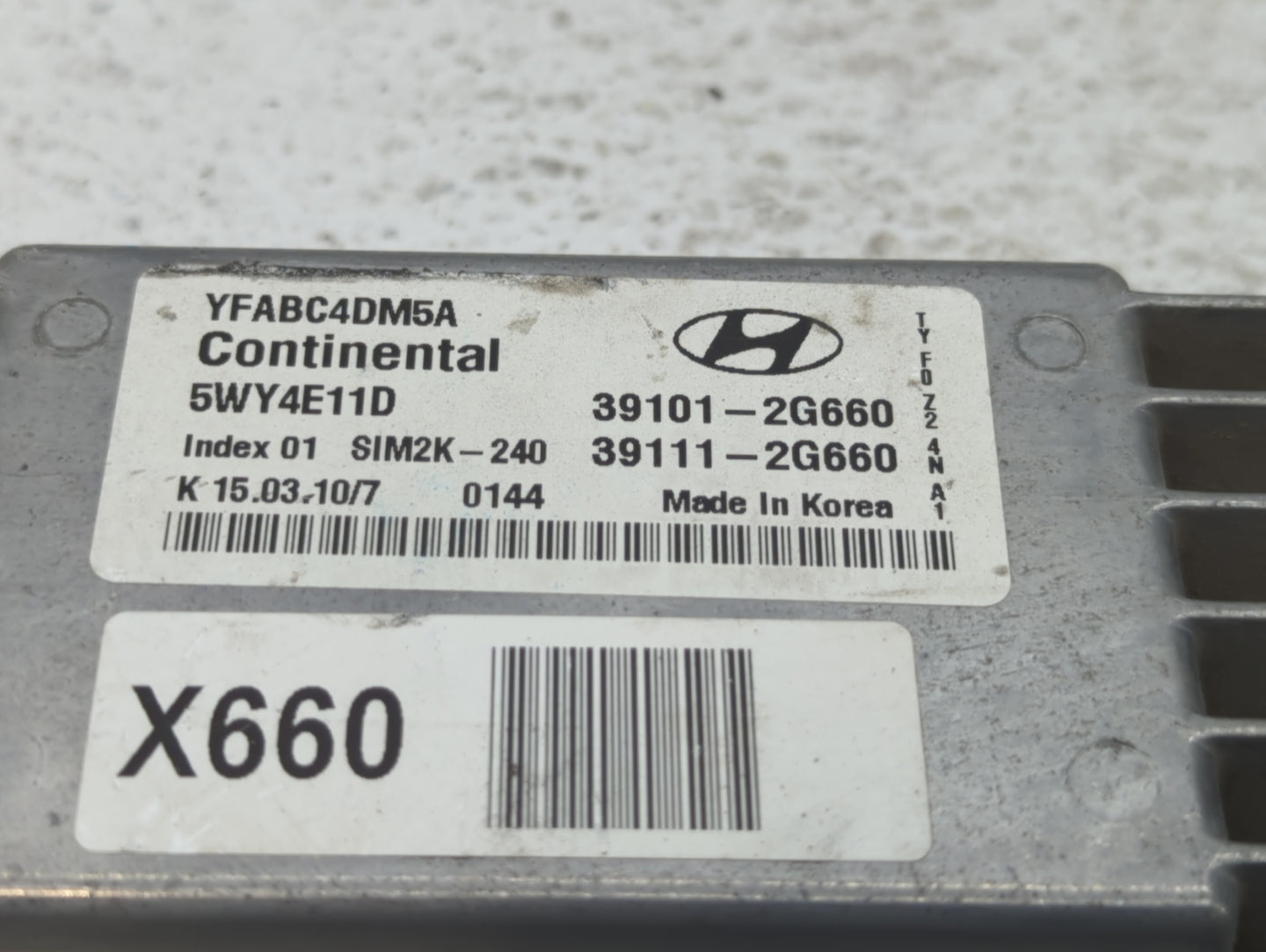 2011-2014 Hyundai Sonata PCM Engine Control Computer ECU ECM PCU OEM P/N:39111-2G660 39101-2G660 Fits Fits 2011 2012 2013 20