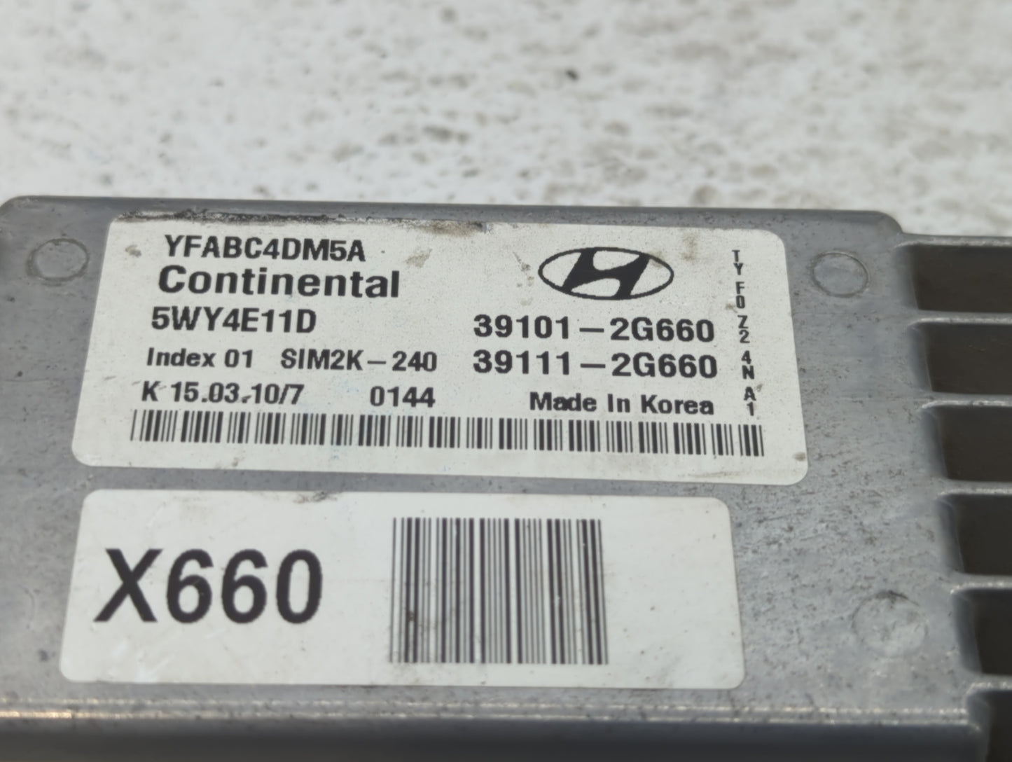 2011-2014 Hyundai Sonata PCM Engine Control Computer ECU ECM PCU OEM P/N:39111-2G660 39101-2G660 Fits Fits 2011 2012 2013 20