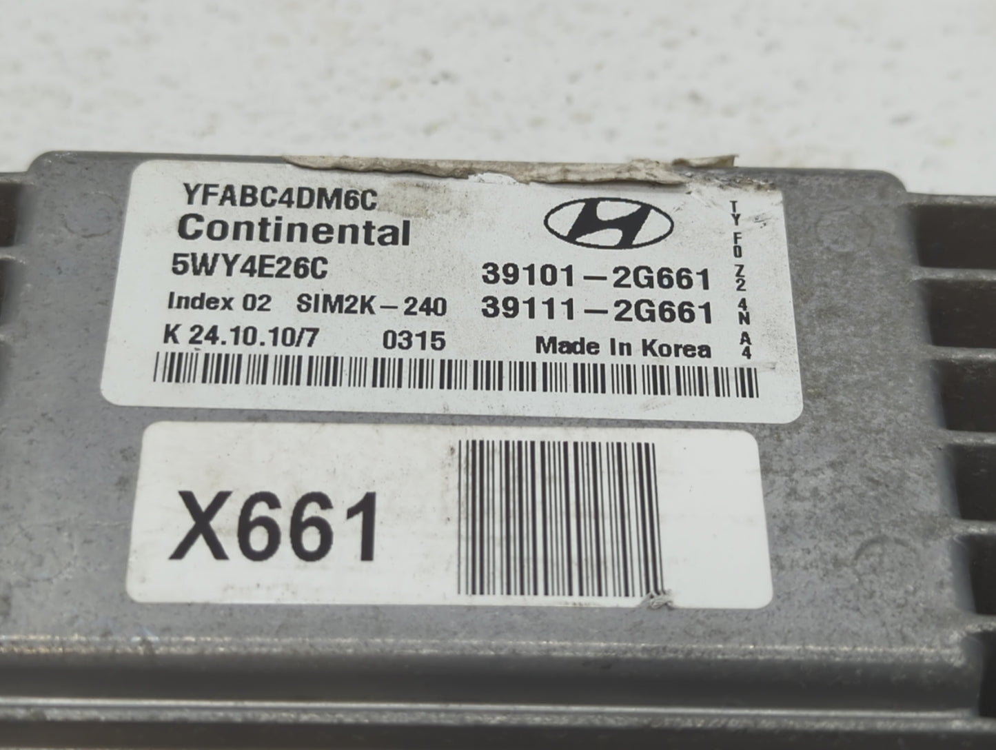 2011-2014 Hyundai Sonata PCM Engine Control Computer ECU ECM PCU OEM P/N:39111-2G661 39101-2G661 Fits Fits 2011 2012 2013 20