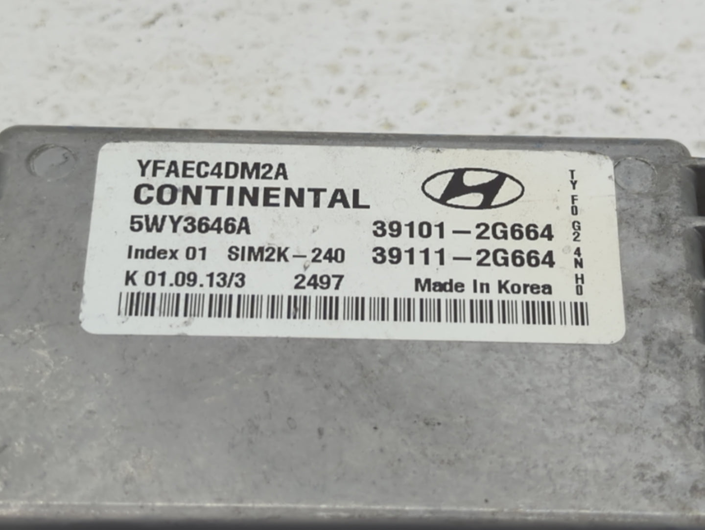 2011-2014 Hyundai Sonata PCM Engine Control Computer ECU ECM PCU OEM P/N:39111-2G661 39101-2G661 Fits Fits 2011 2012 2013 20