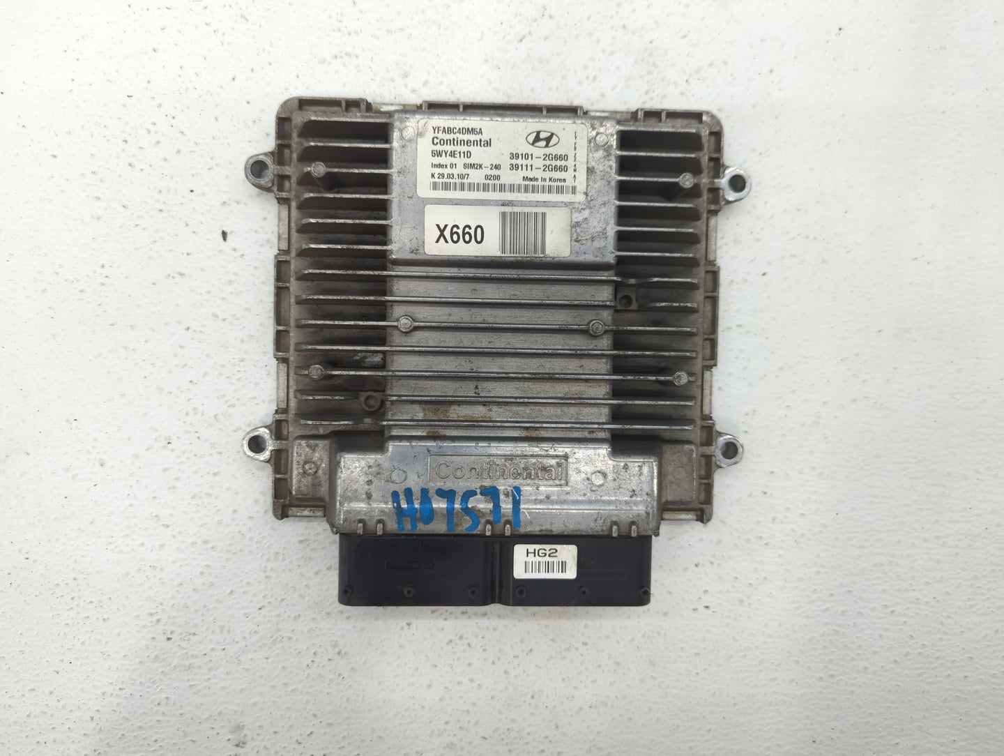 2011 Hyundai Sonata PCM Engine Control Computer ECU ECM PCU OEM P/N:39111-2G660 39101-2G660, 39111-2G661, 39101-2G661 Fits O