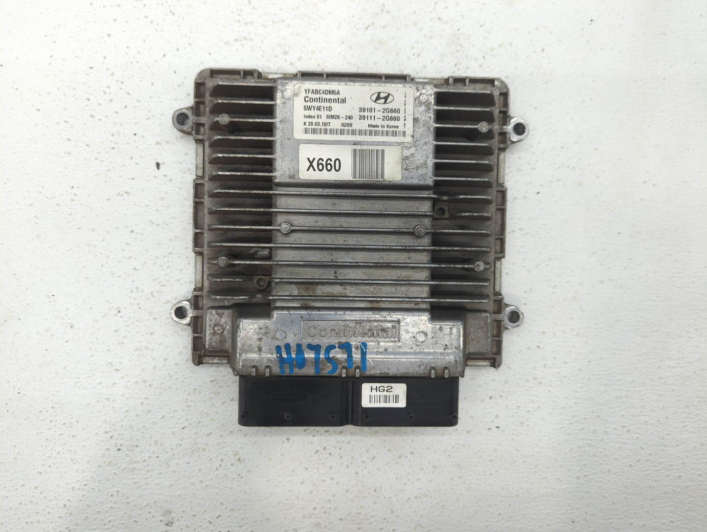 2011 Hyundai Sonata PCM Engine Control Computer ECU ECM PCU OEM P/N:39111-2G660 39101-2G660, 39111-2G661, 39101-2G661 Fits O