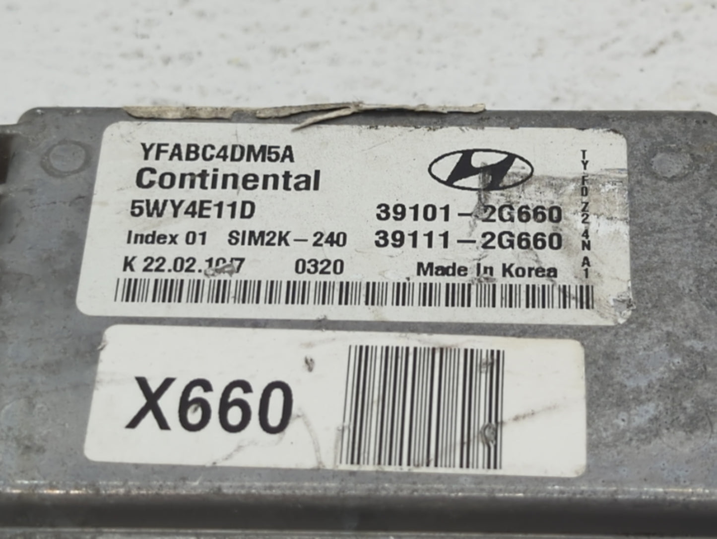 2011-2014 Hyundai Sonata PCM Engine Control Computer ECU ECM PCU OEM P/N:39111-2G660 39101-2G660 Fits Fits 2011 2012 2013 20