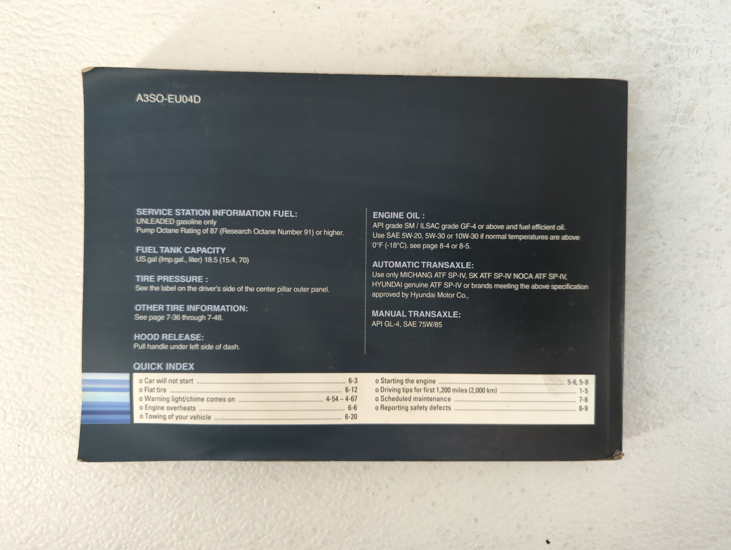 2011 Hyundai Sonata Owners Manual Book Guide OEM Used Auto Parts - Oemusedautoparts1.com