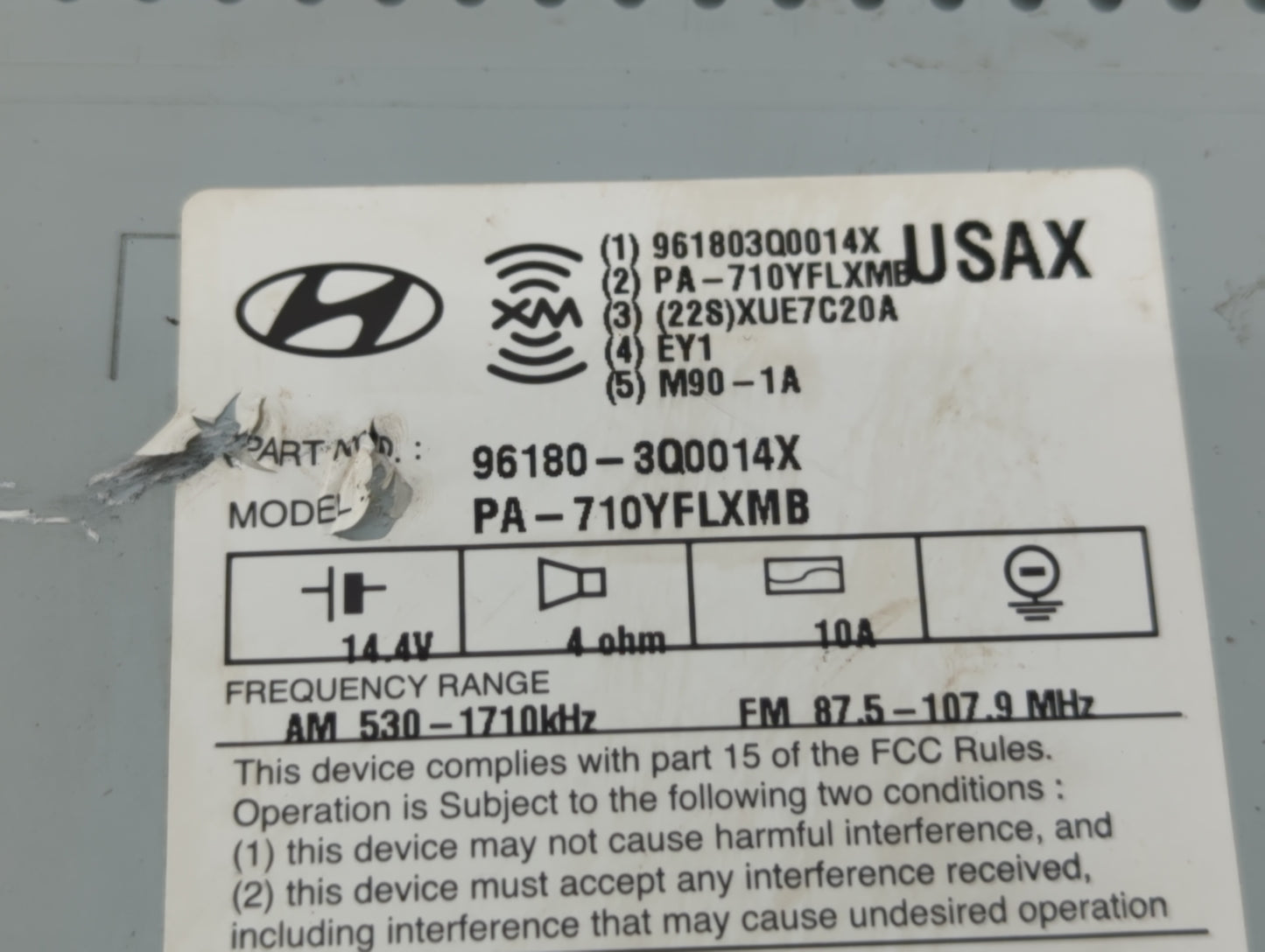 2011-2011 Hyundai Sonata Am Fm Cd Player Radio Receiver - Oemusedautoparts1.com
