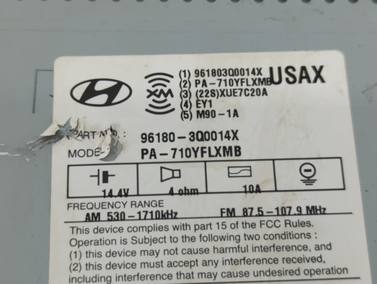 2011-2011 Hyundai Sonata Am Fm Cd Player Radio Receiver 458212 - Oemusedautoparts1.com