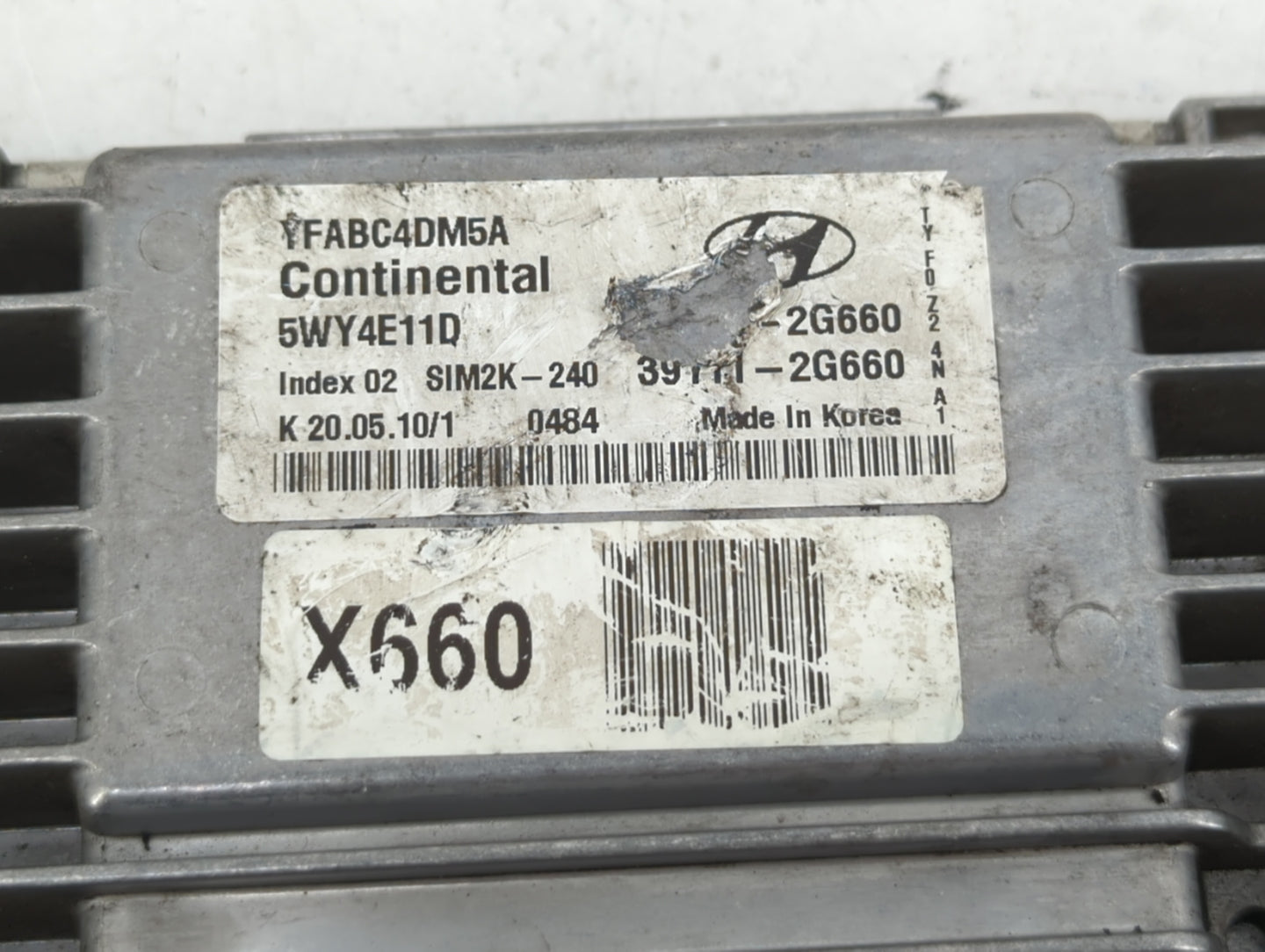 2011 Hyundai Sonata PCM Engine Control Computer ECU ECM PCU OEM P/N:39111-2G660 39101-2G660, 39111-2G661, 39101-2G661 Fits O