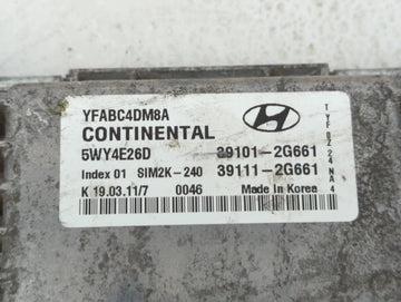 2011-2014 Hyundai Sonata PCM Engine Control Computer ECU ECM PCU OEM P/N:39111-2G661 39101-2G661 Fits Fits 2011 2012 2013 2014 OEM Used Auto Parts