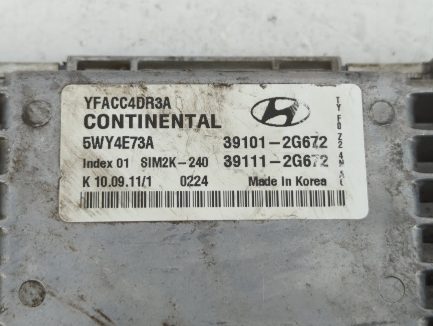 2011-2014 Hyundai Sonata PCM Engine Control Computer ECU ECM PCU OEM P/N:39111-2G661 39101-2G661 Fits Fits 2011 2012 2013 20