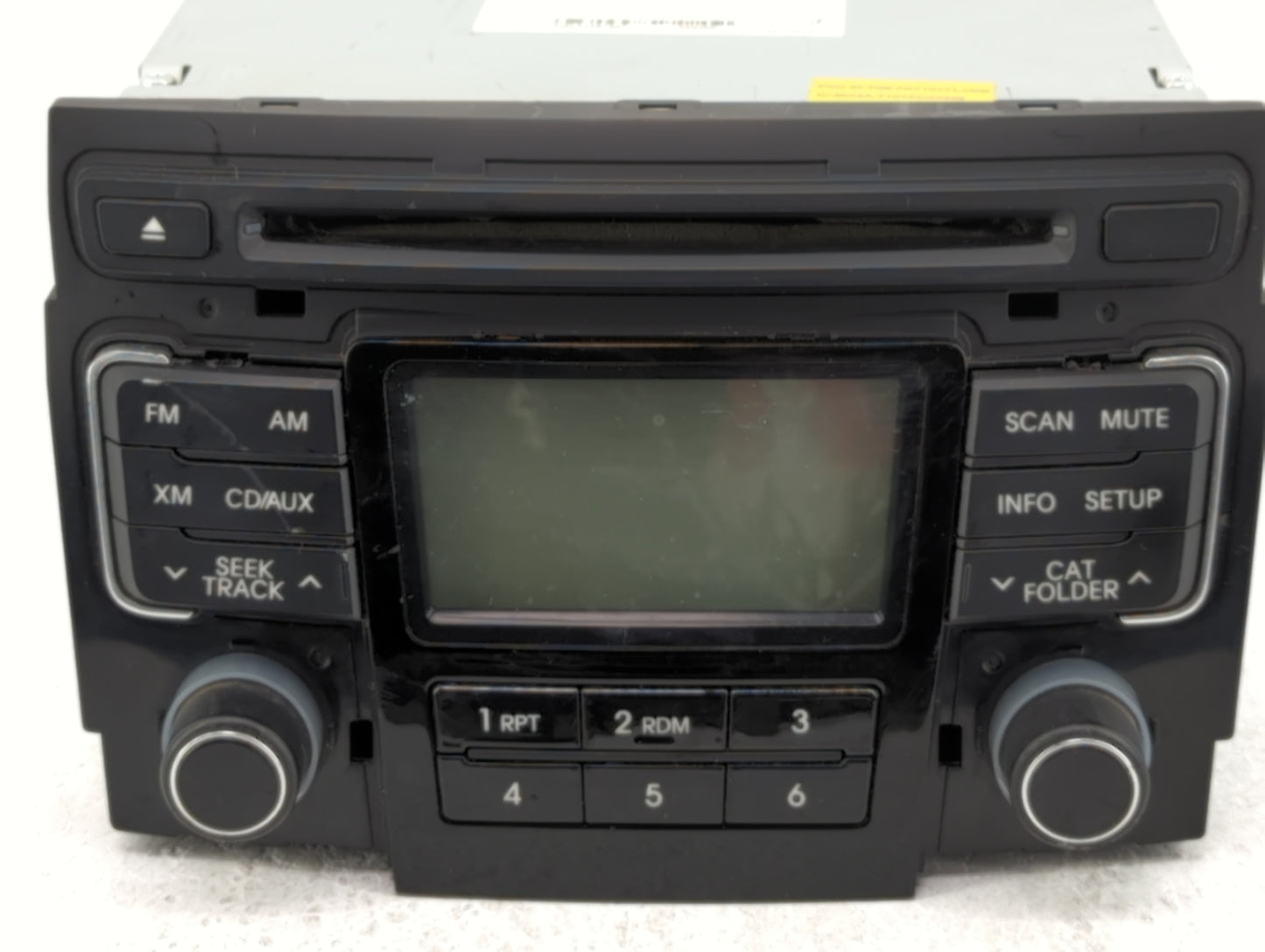 2011 Hyundai Sonata Radio AM FM Cd Player Receiver Replacement P/N:96180-3Q001 96180-3Q000 Fits OEM Used Auto Parts - Oemuse