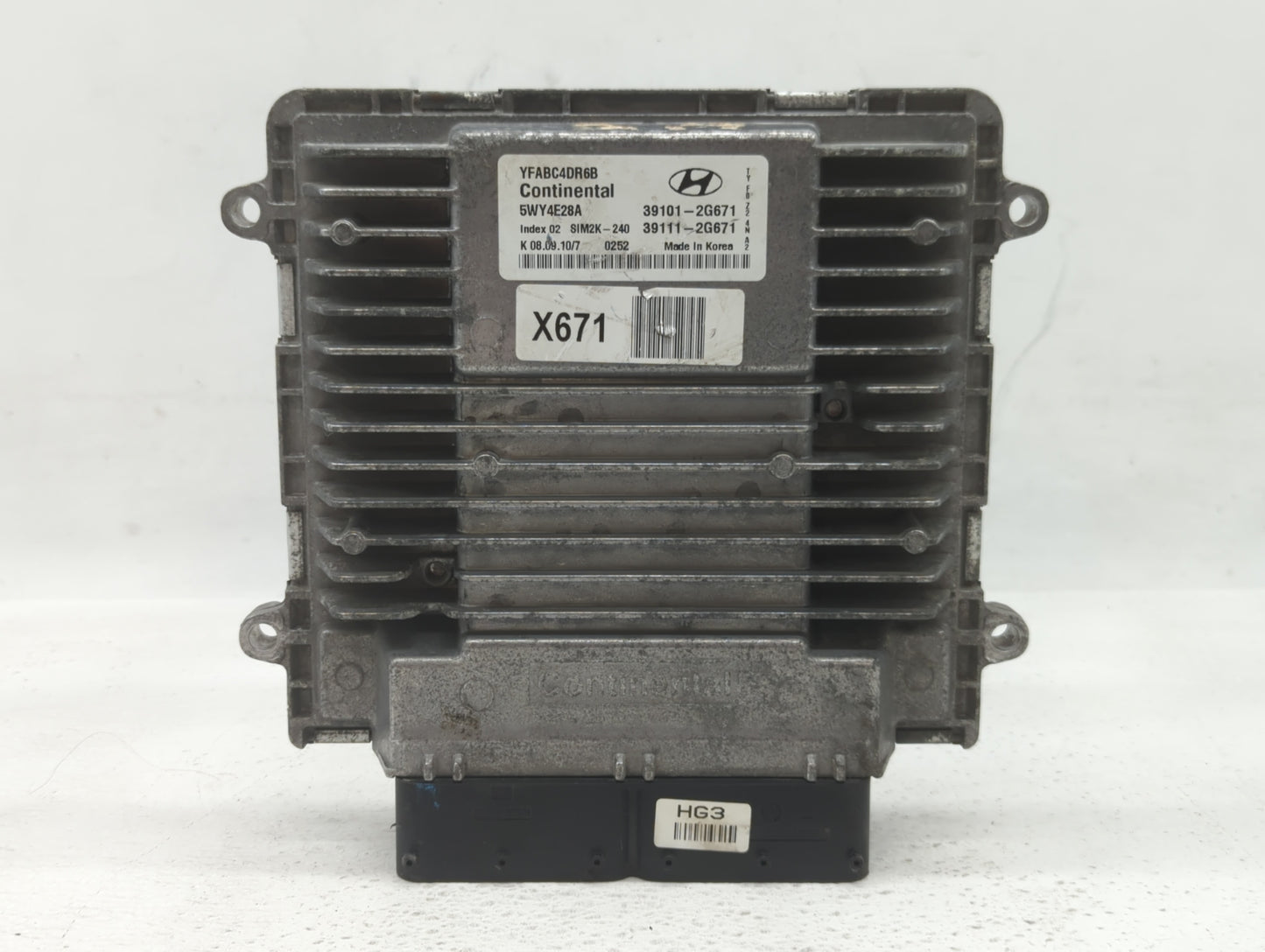 2011 Hyundai Sonata PCM Engine Control Computer ECU ECM PCU OEM P/N:39101-2G660 39111-2G660, 39111-2G670, 39101-2G670 Fits O