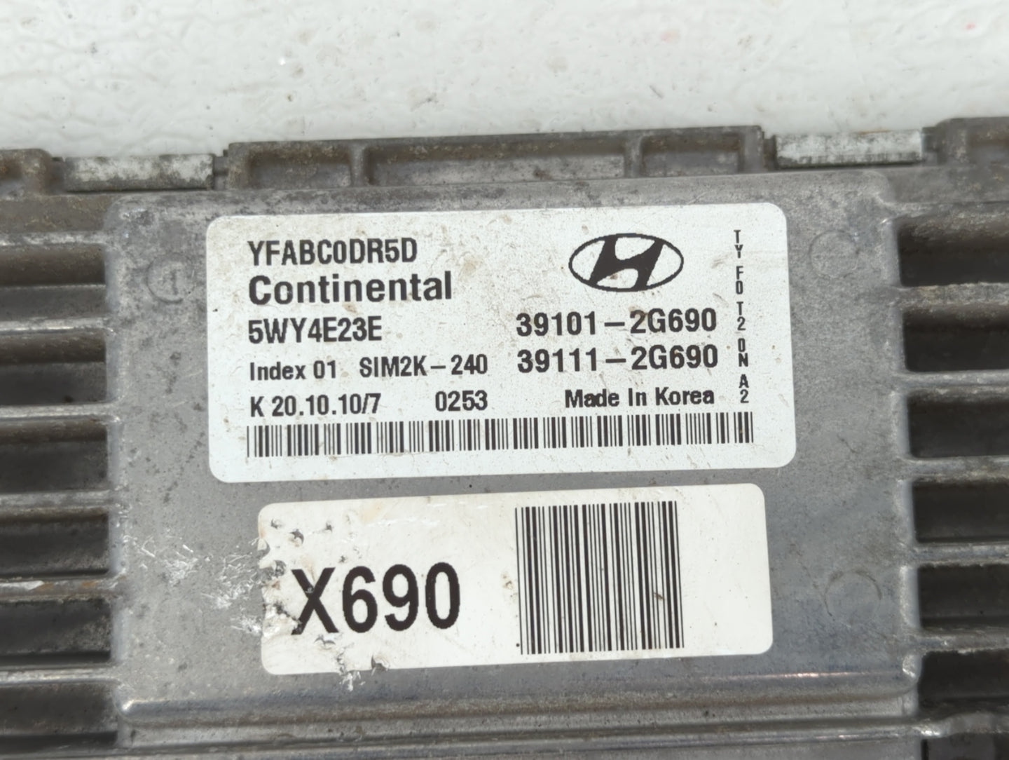 2011-2014 Hyundai Sonata PCM Engine Control Computer ECU ECM PCU OEM P/N:39111-2G690 39101-2G690 Fits Fits 2011 2012 2013 20