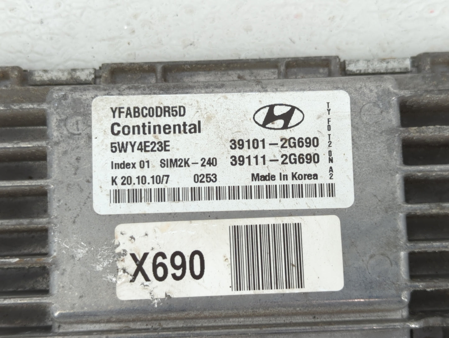 2011-2014 Hyundai Sonata PCM Engine Control Computer ECU ECM PCU OEM P/N:39111-2G690 39101-2G690 Fits Fits 2011 2012 2013 20