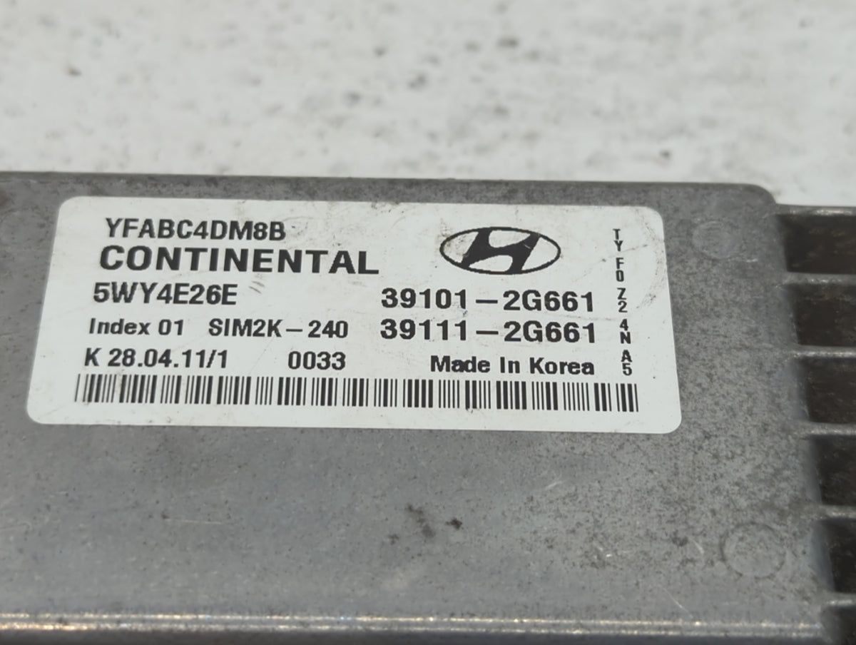 2011 Hyundai Sonata PCM Engine Control Computer ECU ECM PCU OEM P/N:39111-2G660 39101-2G660, 39111-2G670, 39101-2G670, 39111