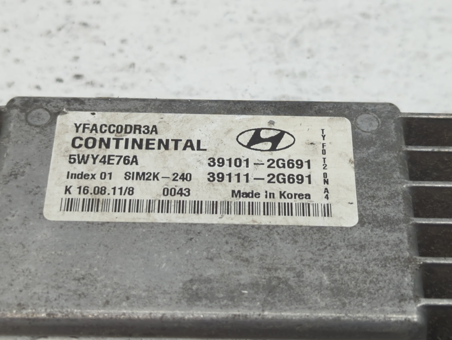 2011-2014 Hyundai Sonata PCM Engine Control Computer ECU ECM PCU OEM P/N:39101-2G691 39111-2G691 Fits Fits 2011 2012 2013 20