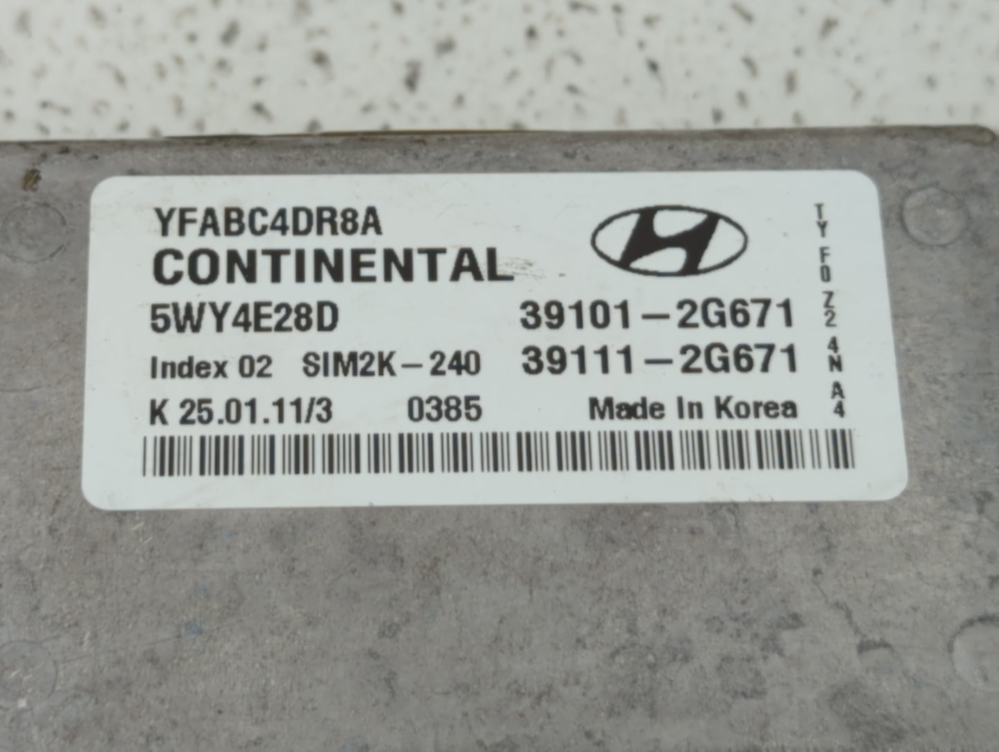 2011-2014 Hyundai Sonata PCM Engine Control Computer ECU ECM PCU OEM P/N:39111-2G671 39101-2G671 Fits Fits 2011 2012 2013 20