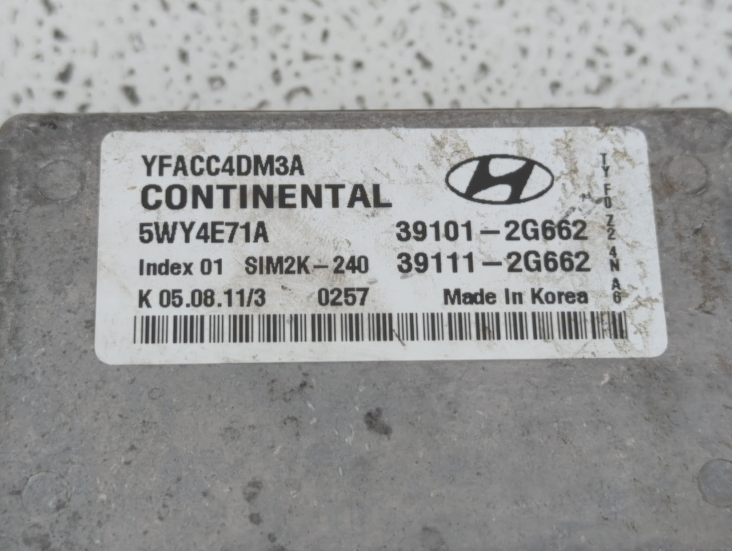 2011-2014 Hyundai Sonata PCM Engine Control Computer ECU ECM PCU OEM P/N:39111-2G662 39101-2G662 Fits Fits 2011 2012 2013 20