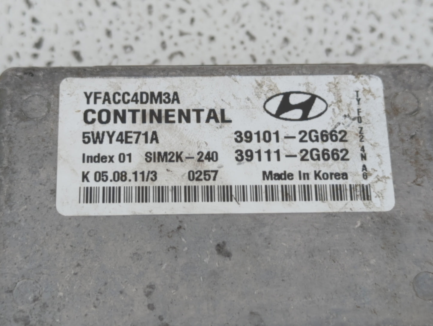2011-2014 Hyundai Sonata PCM Engine Control Computer ECU ECM PCU OEM P/N:39111-2G662 39101-2G662 Fits Fits 2011 2012 2013 20