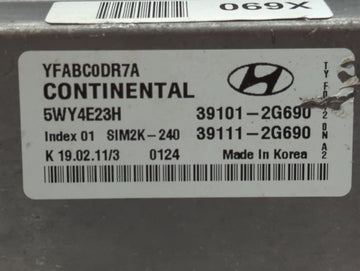 2011-2014 Hyundai Sonata PCM Engine Control Computer ECU ECM PCU OEM P/N:39101-2G691 39111-2G691 Fits Fits 2011 2012 2013 2014 OEM Used Auto Parts