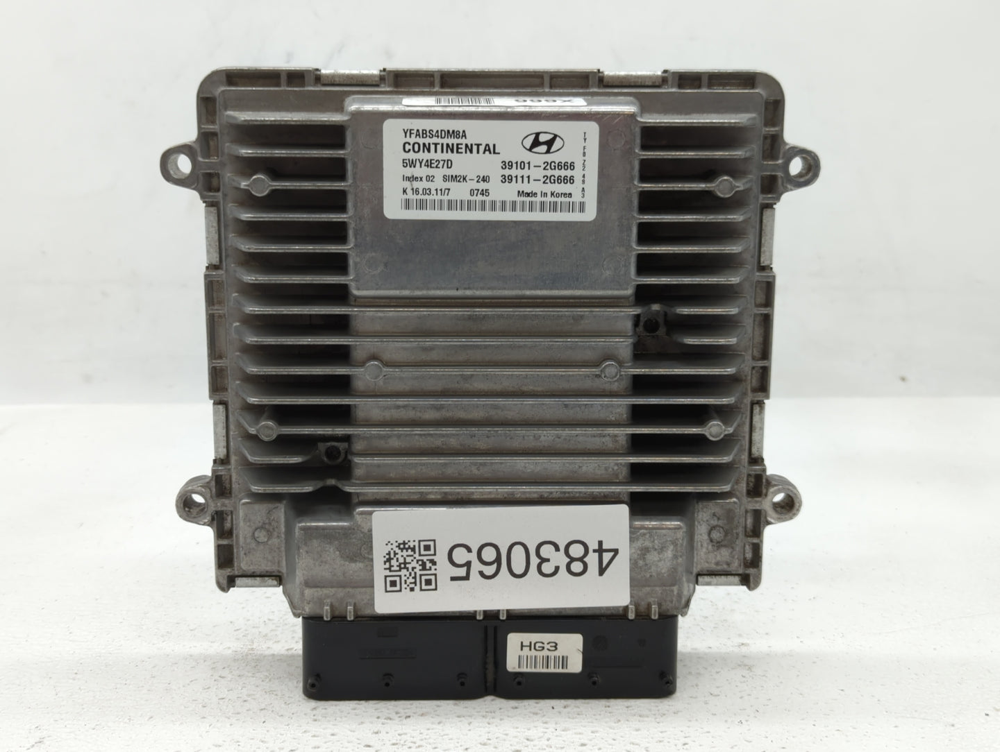 2011-2014 Hyundai Sonata PCM Engine Control Computer ECU ECM PCU OEM P/N:39111-2G666 39101-2G666 Fits Fits 2011 2012 2013 20