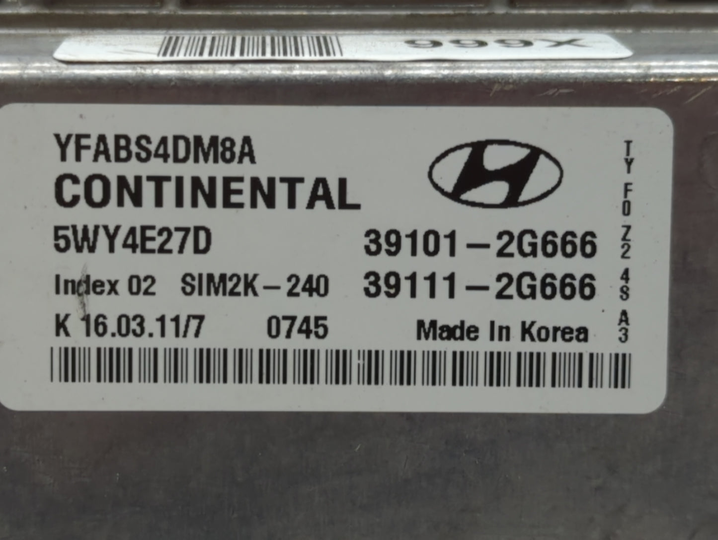2011-2014 Hyundai Sonata PCM Engine Control Computer ECU ECM PCU OEM P/N:39111-2G666 39101-2G666 Fits Fits 2011 2012 2013 20