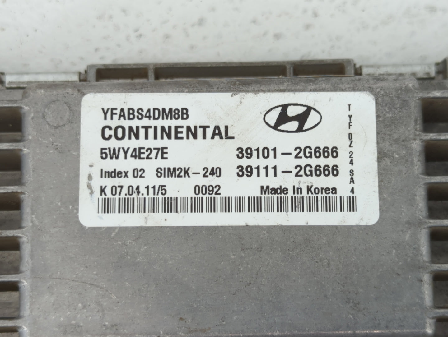 2011 Hyundai Sonata PCM Engine Control Computer ECU ECM PCU OEM P/N:39111-2G666 39101-2G666 Fits OEM Used Auto Parts - Oemus